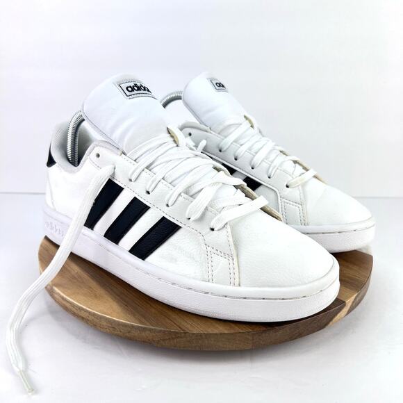 adidas Shoes - EUC Adidas Grand Court White Black Women's Leather F36483 Sneakers 9
